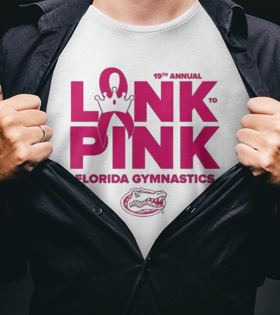 Florida Gators Gymnastics 17th Annual Link To Pink Breast Cancer Awareness Event T-Shirt