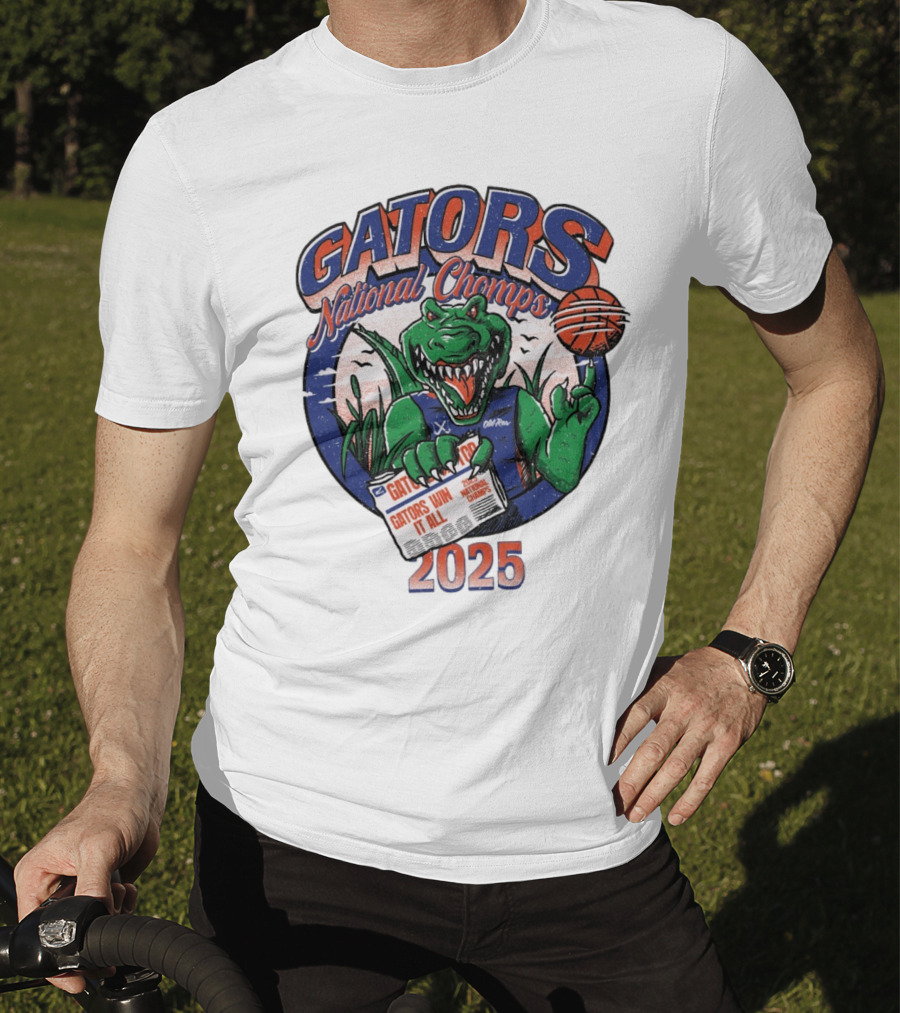 Gators National Champs 2025 Win It All Gators National Chomps T-Shirt