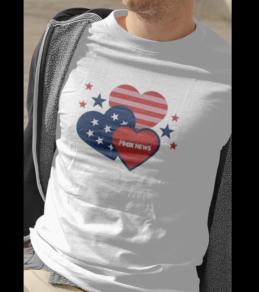 Patriotic Hearts Fox News Stars And Stripes T-Shirt
