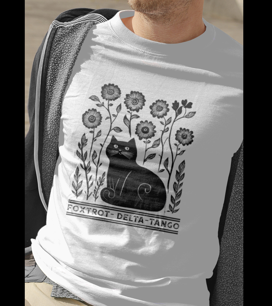 Delta Cat In Flowers T-Shirt