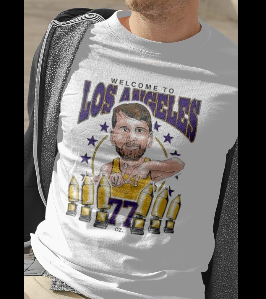 Los Angeles 77 Basketball Stars And Bottles T-Shirt