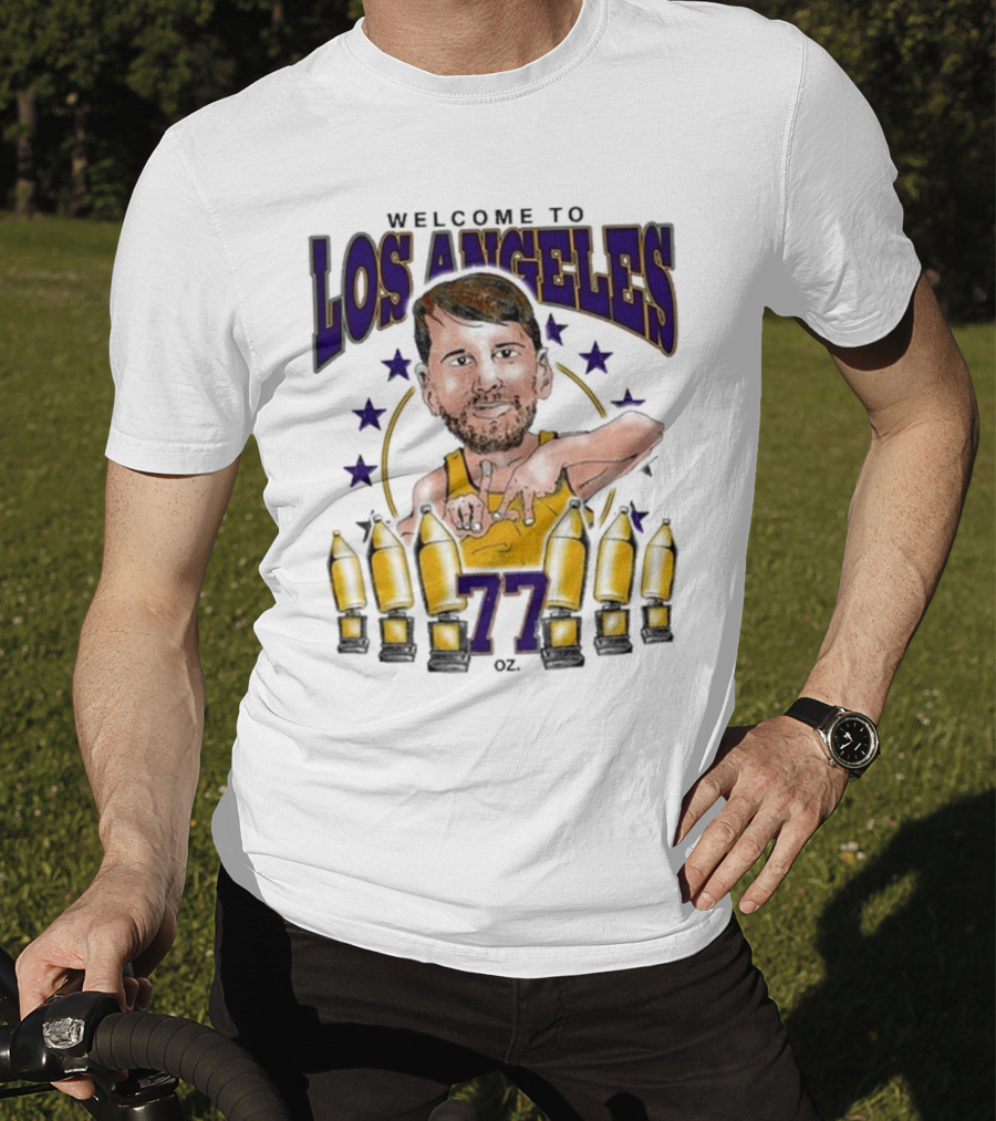 Los Angeles 77 Basketball Stars And Bottles T-Shirt