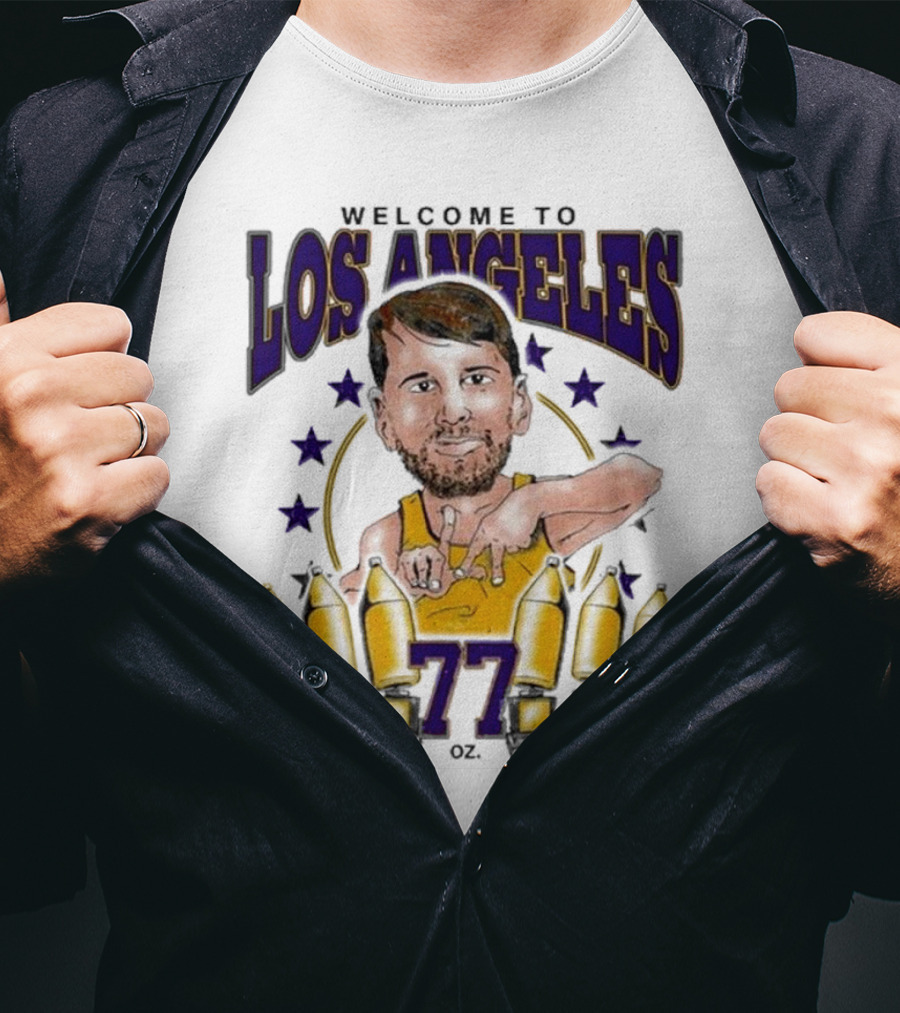 Los Angeles 77 Basketball Stars And Bottles T-Shirt