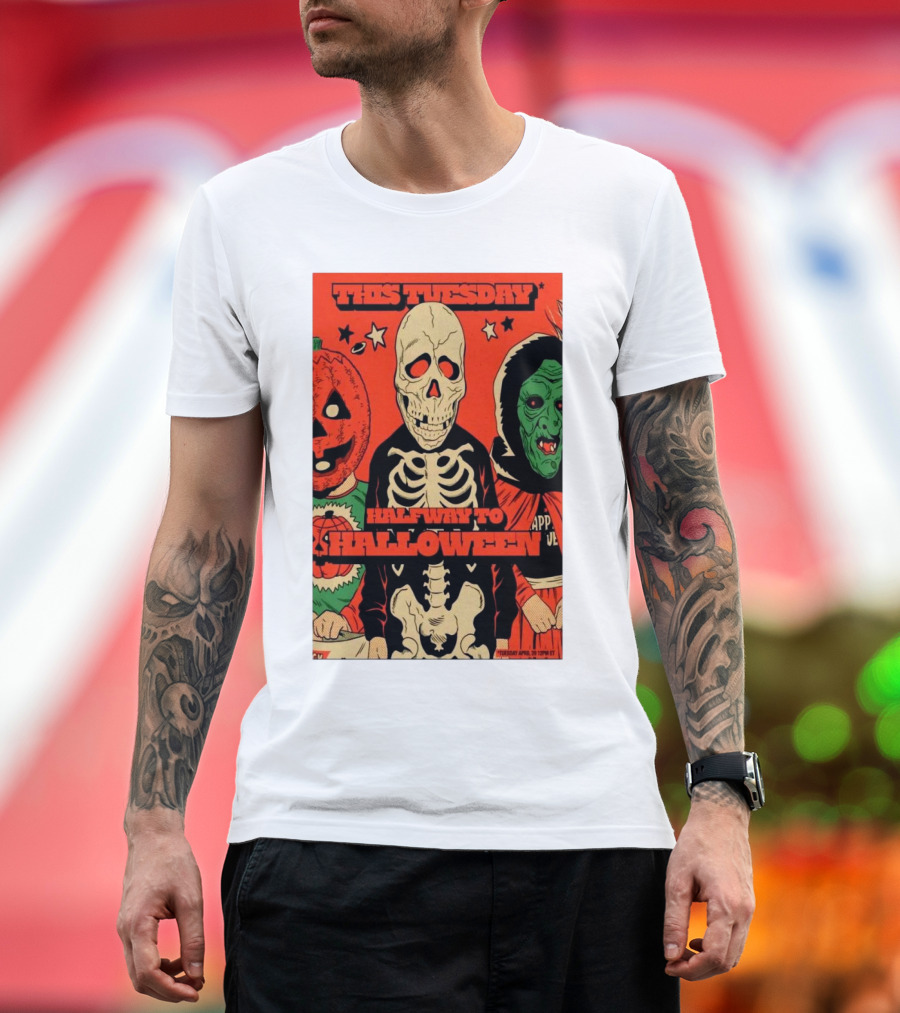 This Tuesday Halfway to Halloween Fright-Rags Inc Happy Halloween Bundle April 29 2025 Tour T-Shirt