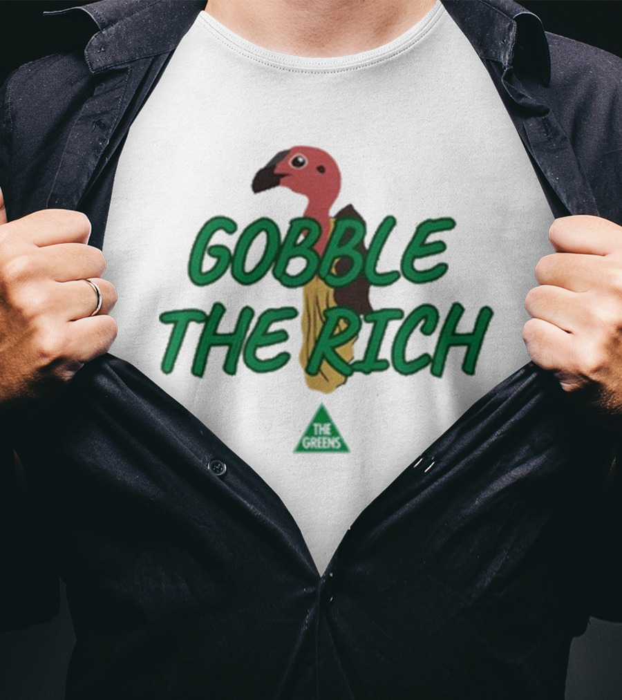 Gobble The Rich Vulture Illustration T-Shirt