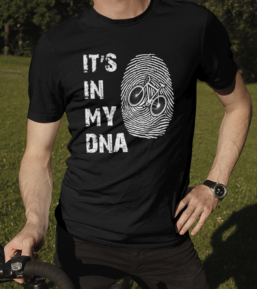 IT'S IN MY DNA Bicycle Fingerprint T-Shirt