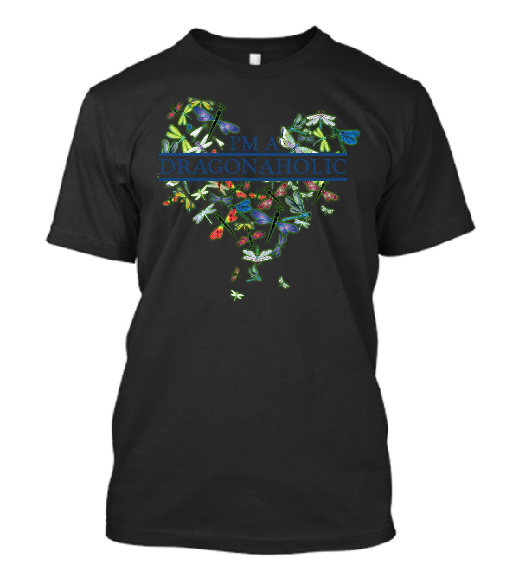 I'm A Dragonaholic Fluttering Dragonflies Heart T-Shirt