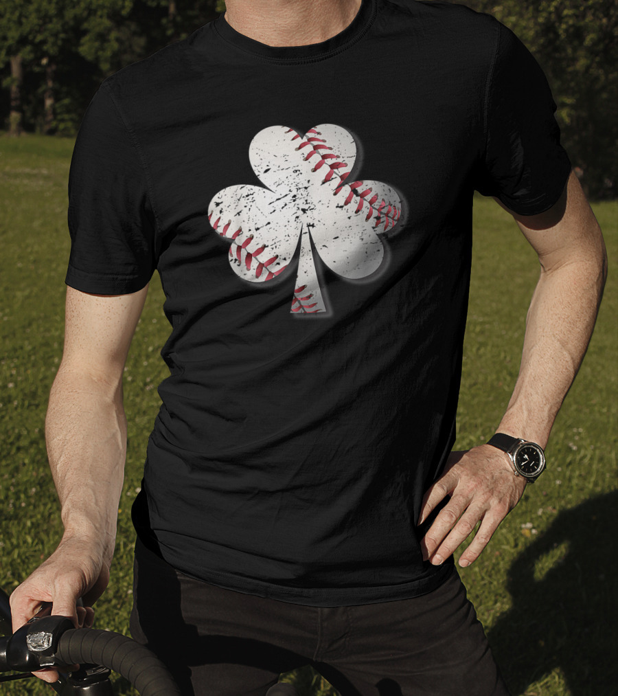 St Patricks Day Shamrock Baseball Womens T-Shirt