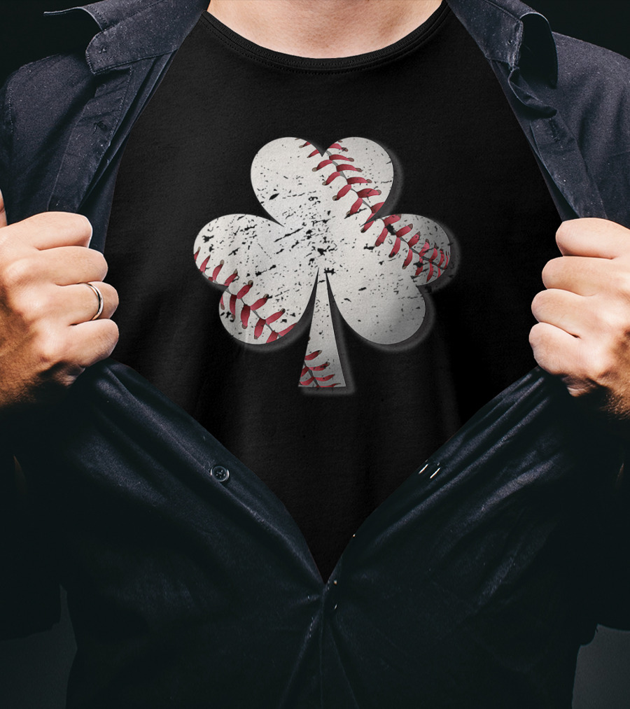 St Patricks Day Shamrock Baseball Womens T-Shirt