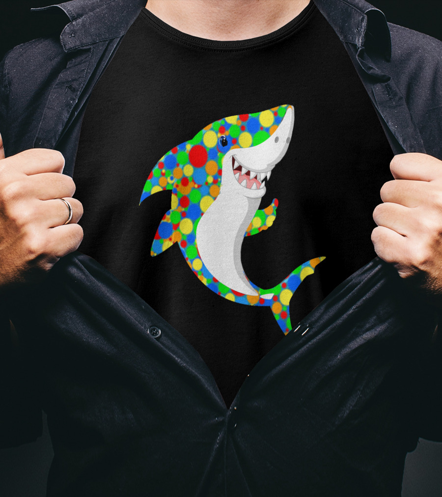 Polka Dot Shark Celebration For International Dot Day T-Shirt