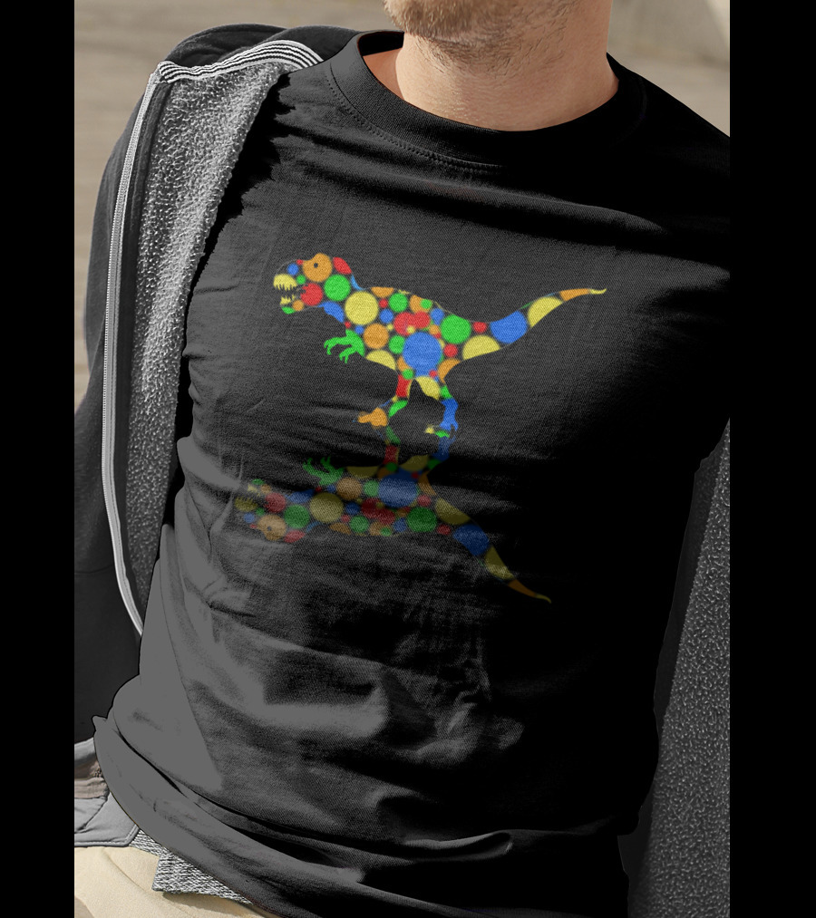Funny Dinosaur Lovers Colorful Dot T-Rex T-Shirt