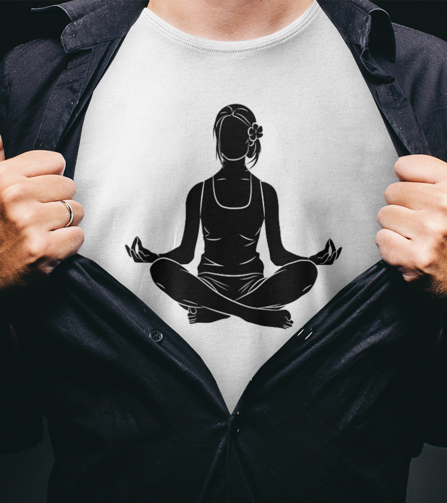 Namast'ay Home Get High Weed Yoga Meditation Pose T-Shirt