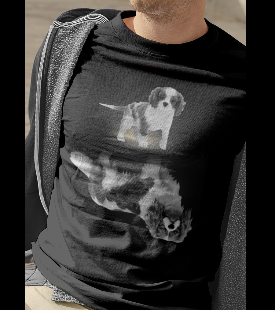 Cavalier King Charles Spaniel Reflection Art Photography T-Shirt