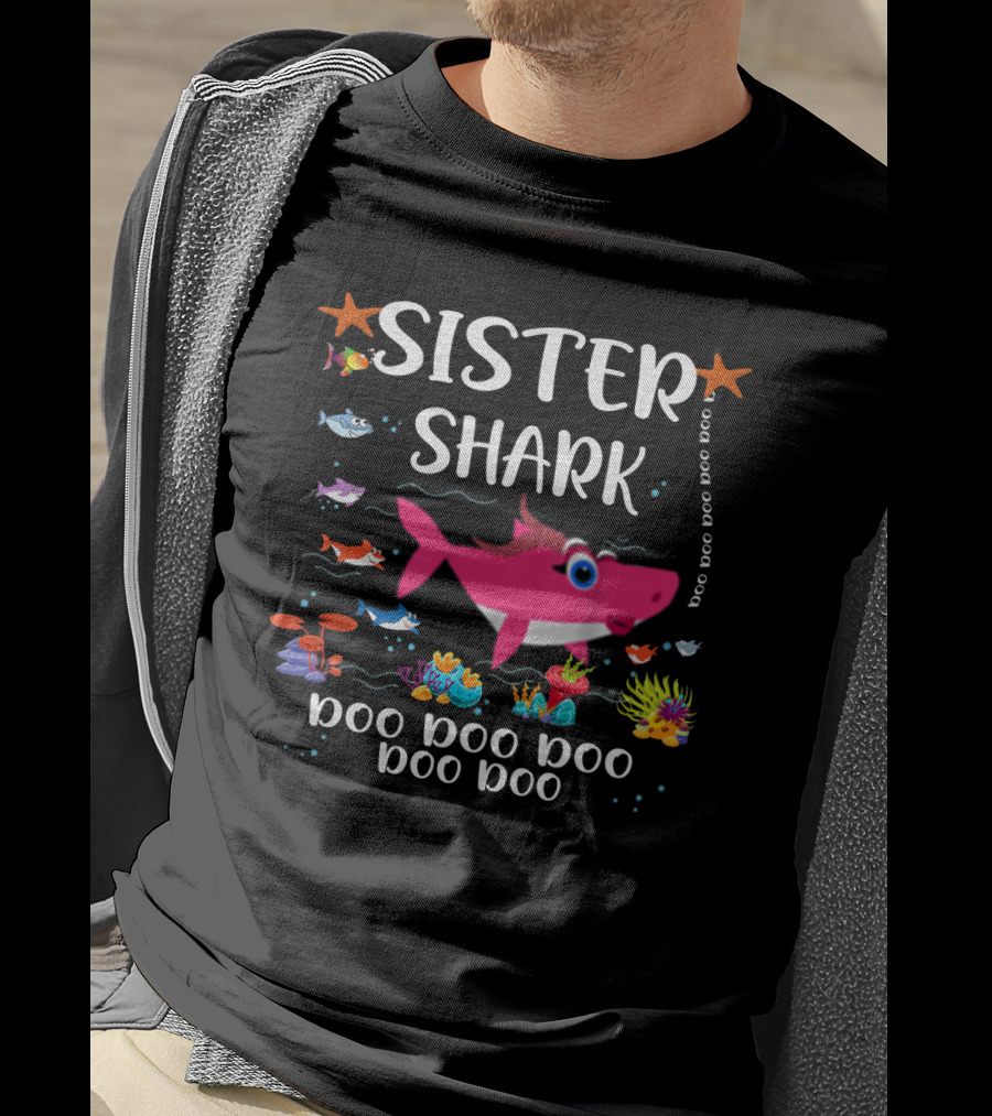 Sister Shark Doo Doo Doo Family Matching Ocean T-Shirt