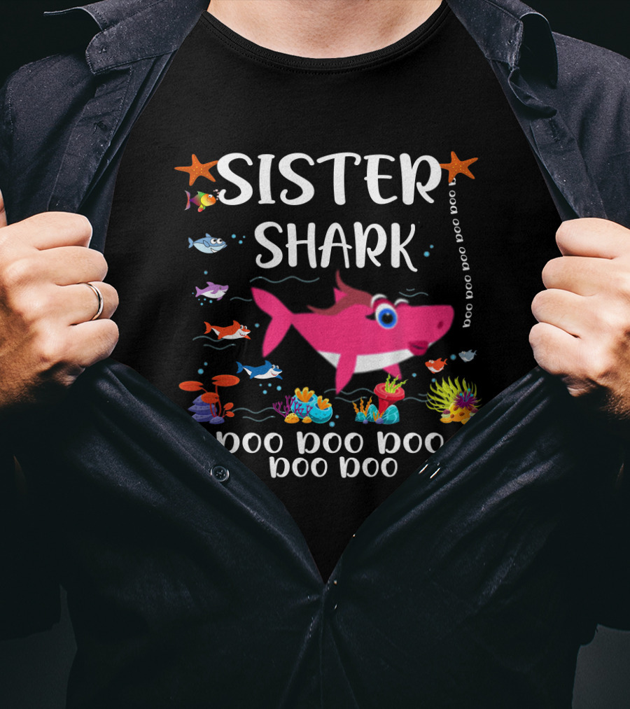 Sister Shark Doo Doo Doo Family Matching Ocean T-Shirt