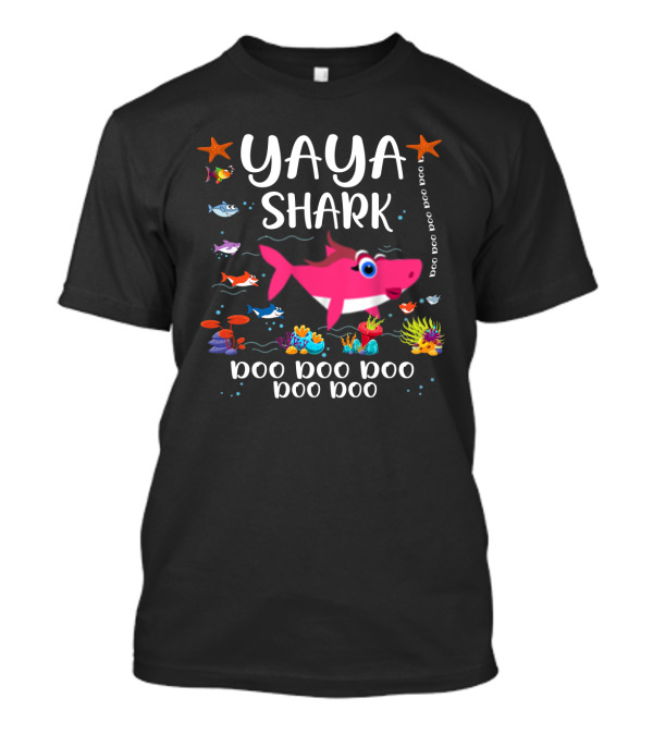 Yaya Shark Doo Doo Doo Doo Matching Family Ocean Scene T-Shirt