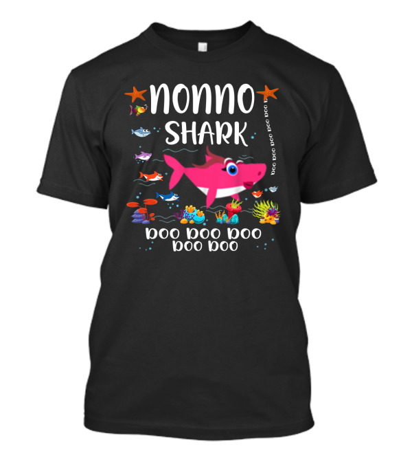 Nonno Shark Doo Doo Doo Doo Family Matching Underwater Scene T-Shirt