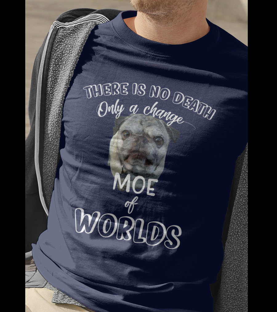 There Is No Death Only A Change Of Worlds Moe Pug T-Shirt