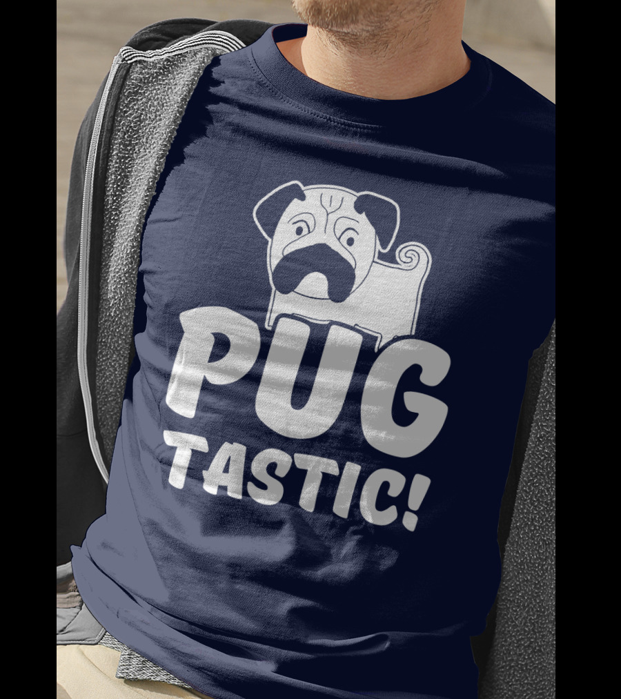Pug Tastic Bold Cartoon Dog T-Shirt