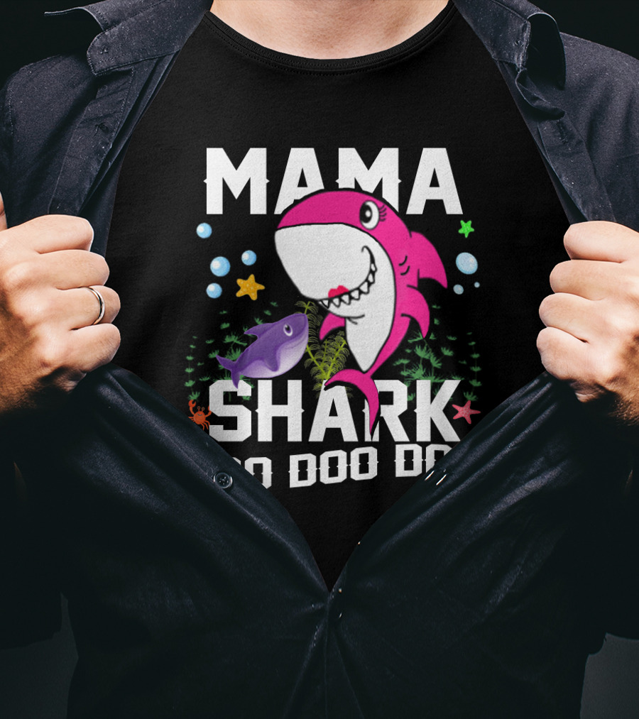 Mama Shark Doo Doo Doo Fun Aquatic Adventure T-Shirt
