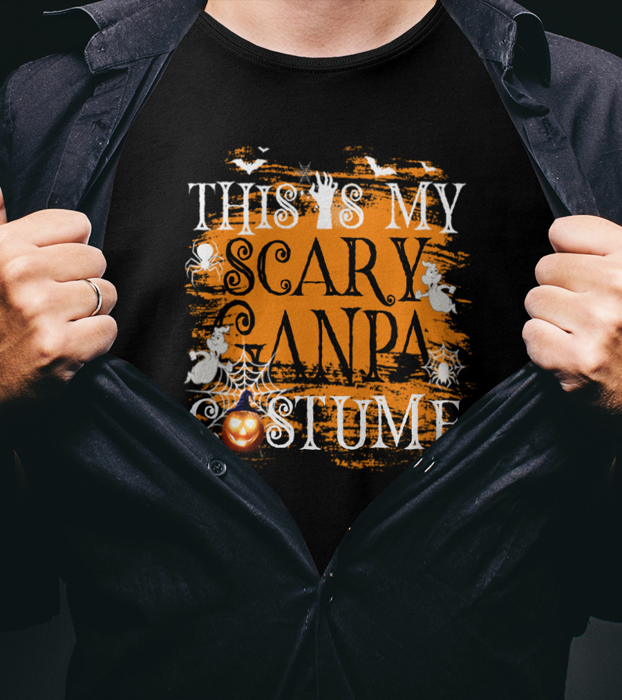 This Is My Scary Ganpa Costume Halloween Ghosts And Pumpkin T-Shirt