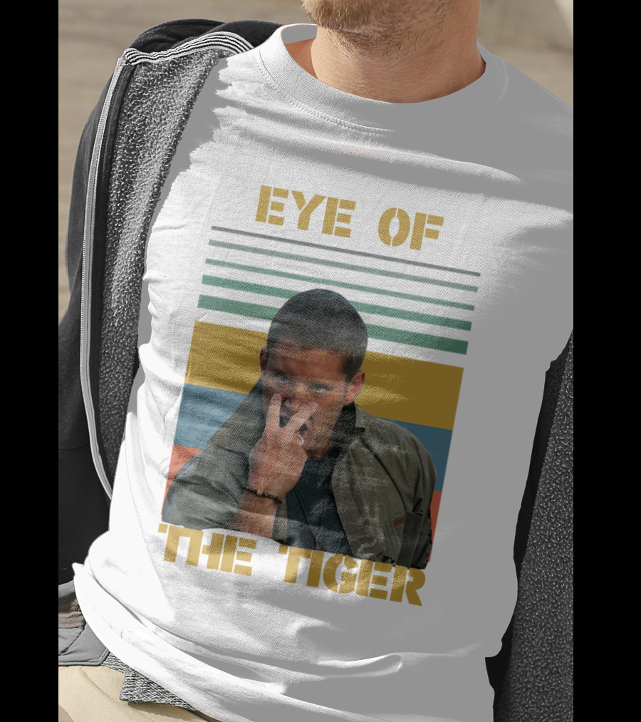 Eye Of The Tiger Vintage Style Retro Stripes T-Shirt
