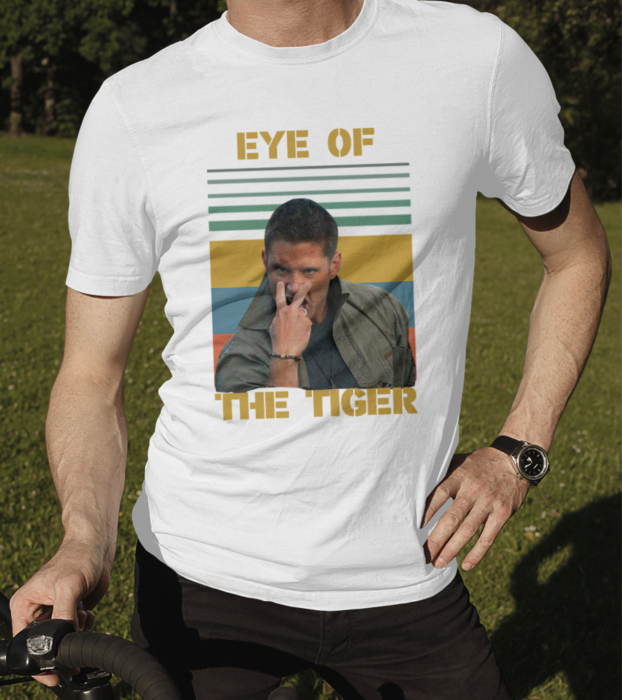 Eye Of The Tiger Vintage Style Retro Stripes T-Shirt