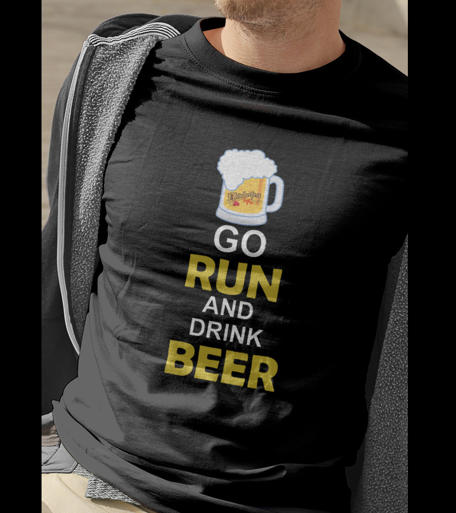 Oktoberfest Mug GO RUN AND DRINK BEER T-Shirt