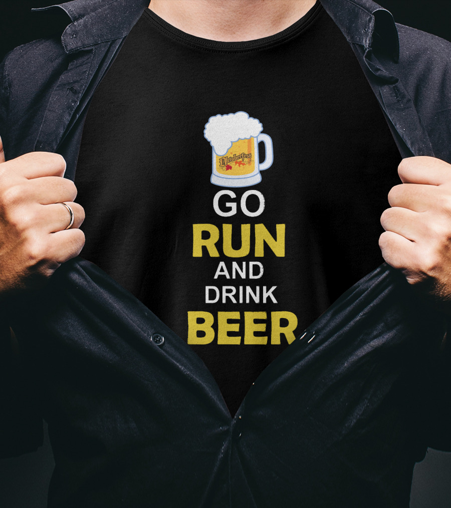 Oktoberfest Mug GO RUN AND DRINK BEER T-Shirt