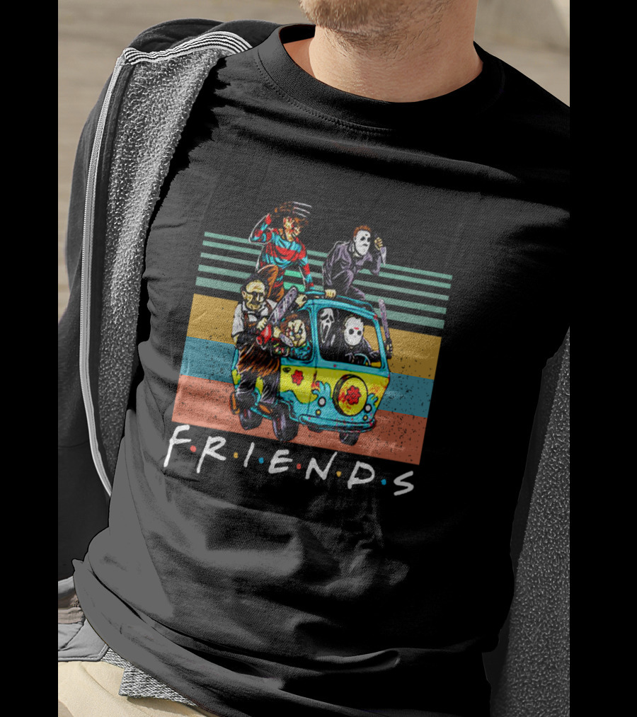 FRIENDS Horror Parody With Iconic Slasher Characters In Van T-Shirt