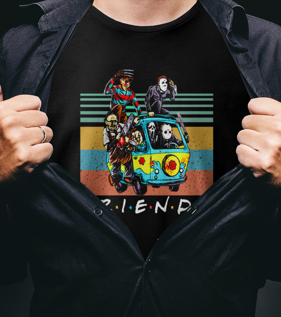 FRIENDS Horror Parody With Iconic Slasher Characters In Van T-Shirt