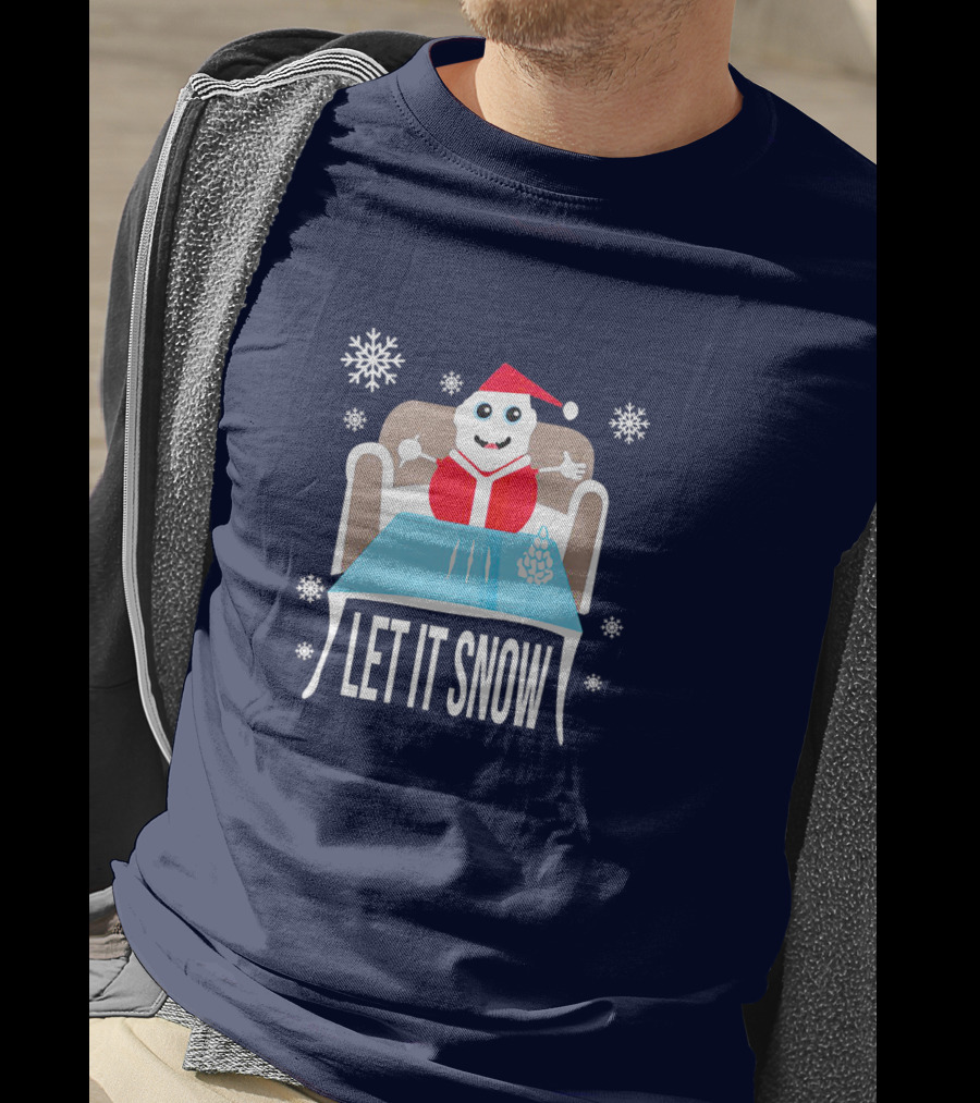 Funny Santa Let It Snow Holiday Humor T-Shirt