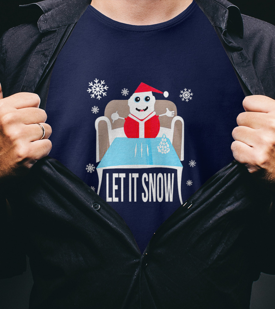 Funny Santa Let It Snow Holiday Humor T-Shirt