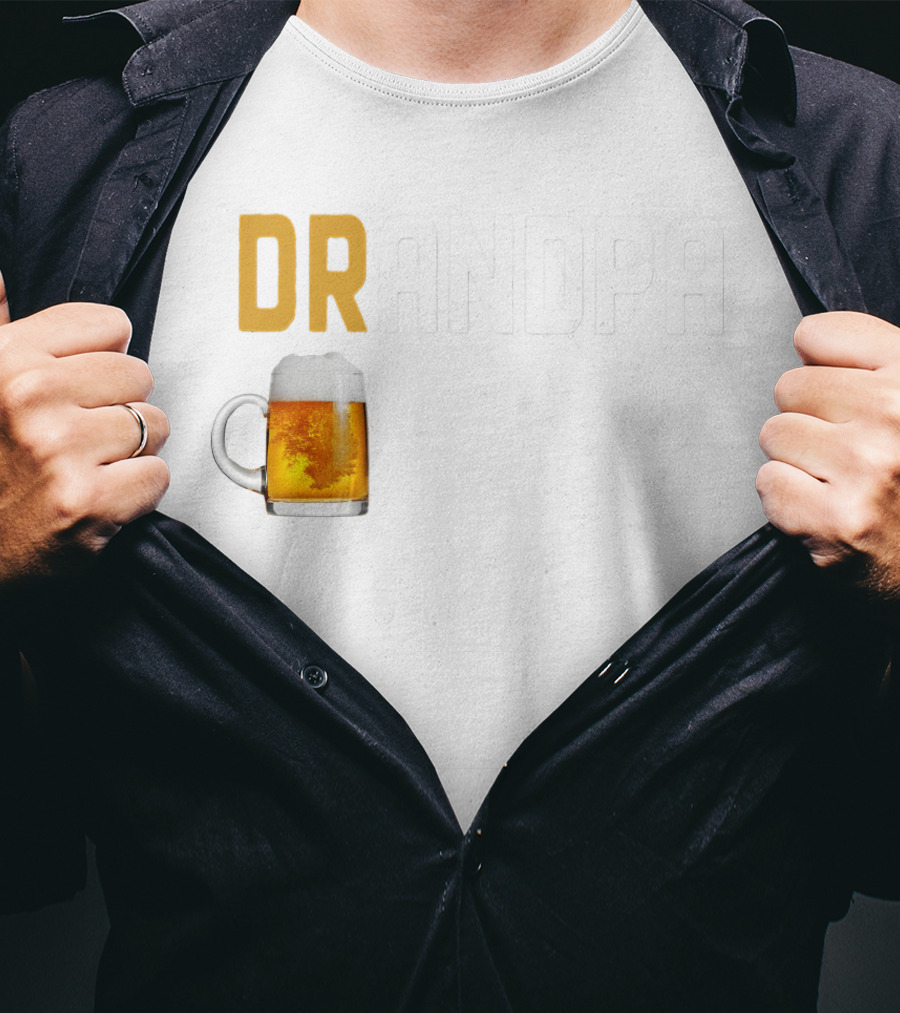 Grandpa Beer Mug DRANDPA Like A Normal Grandpa Only Drinker T-Shirt