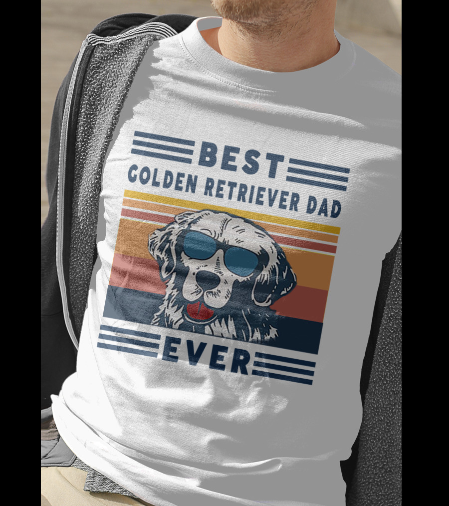 Best Golden Retriever Dad Ever Sunglasses T-Shirt