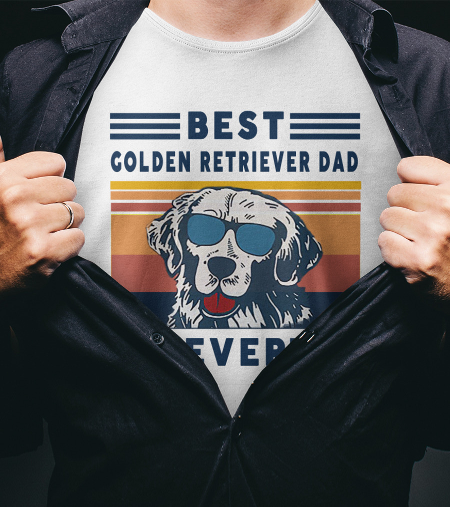 Best Golden Retriever Dad Ever Sunglasses T-Shirt