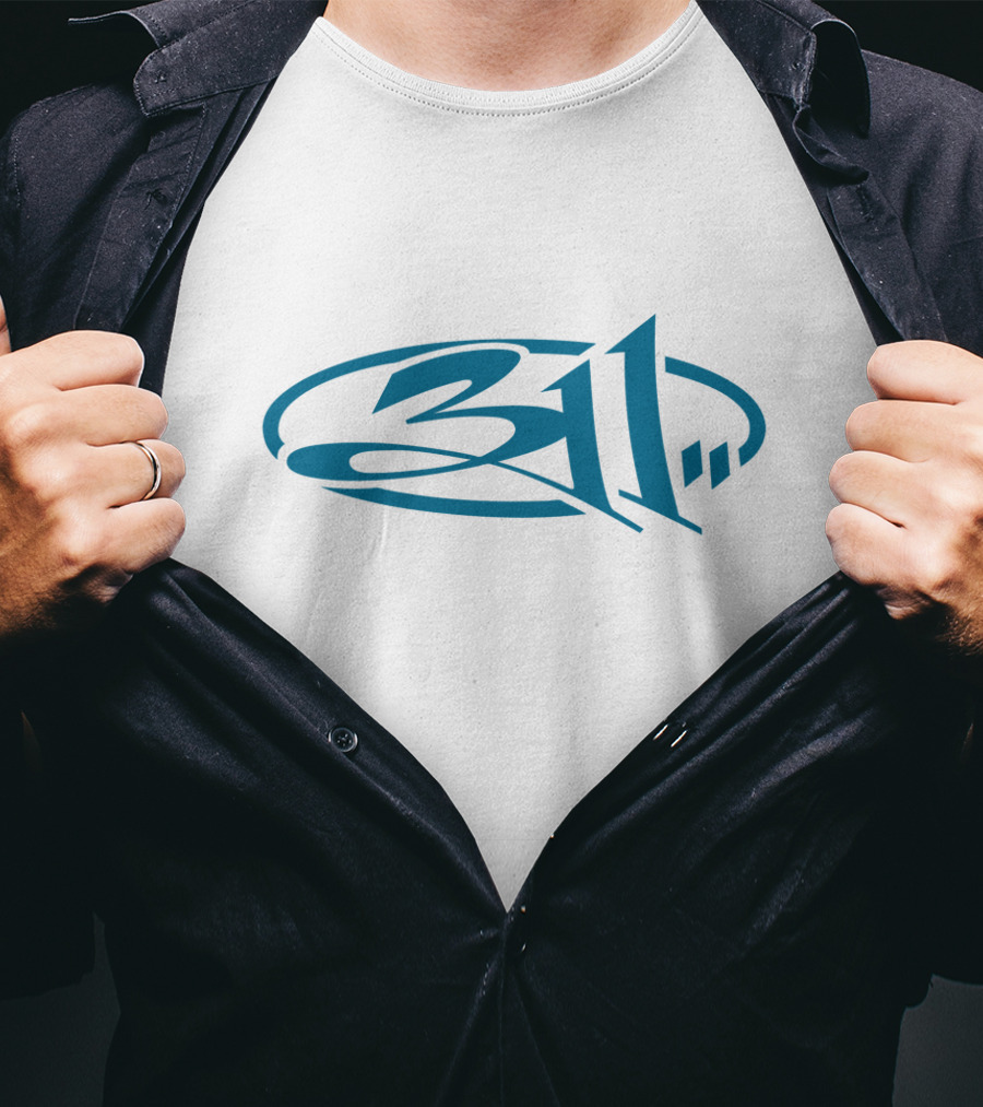 311 Band Logo Iconic Teal Oval T-Shirt