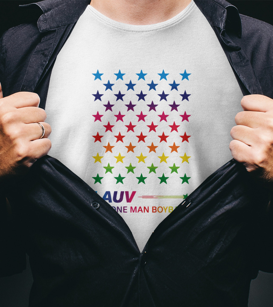 LAUV The One Man Boyband Rainbow Stars T-Shirt