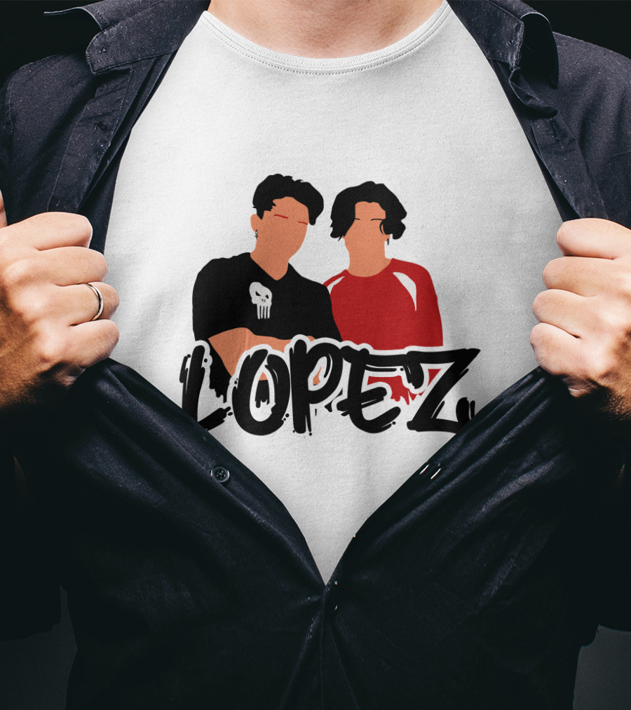 LOPEZ Punisher Skull Duo T-Shirt
