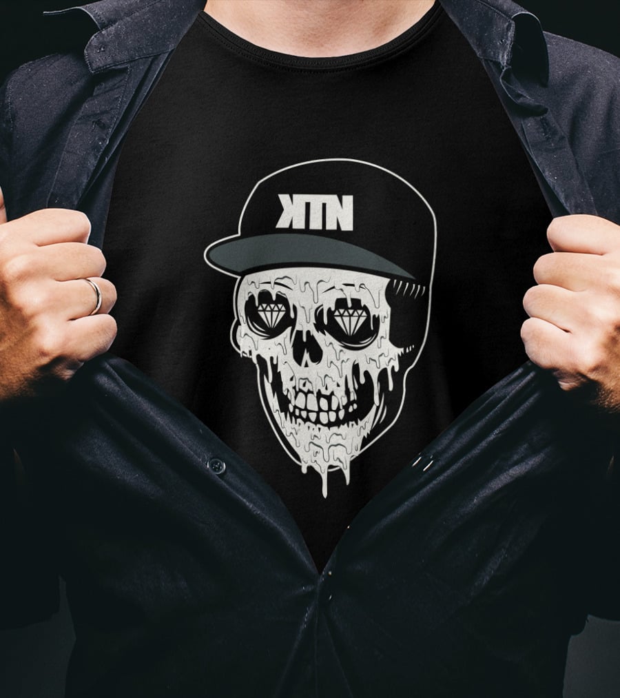 KTN Skull Drip Diamond Eyes Snapback Cap T-Shirt