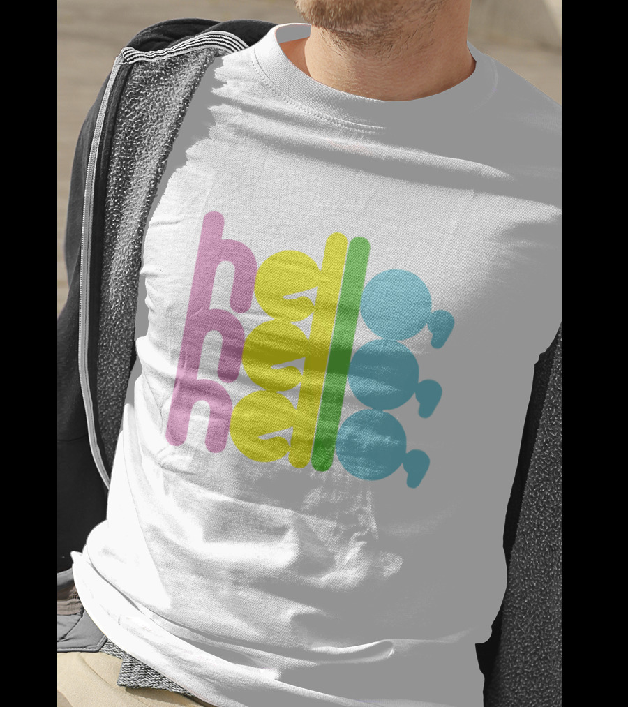 Deafheaven Hello Colorful Pastel Text T-Shirt