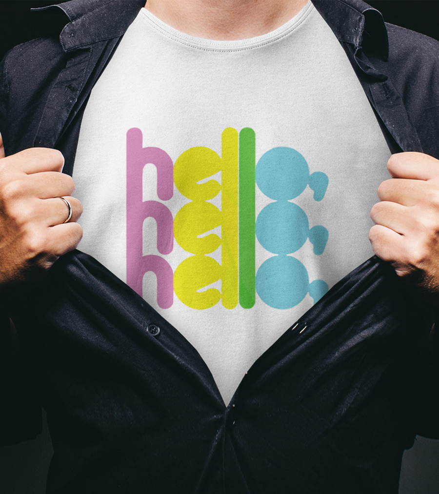 Deafheaven Hello Colorful Pastel Text T-Shirt