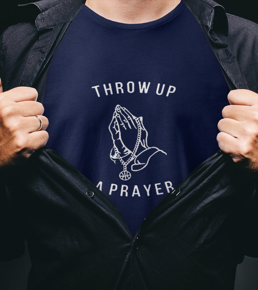 Throw Up A Prayer Hands And Basketball Pendant T-Shirt