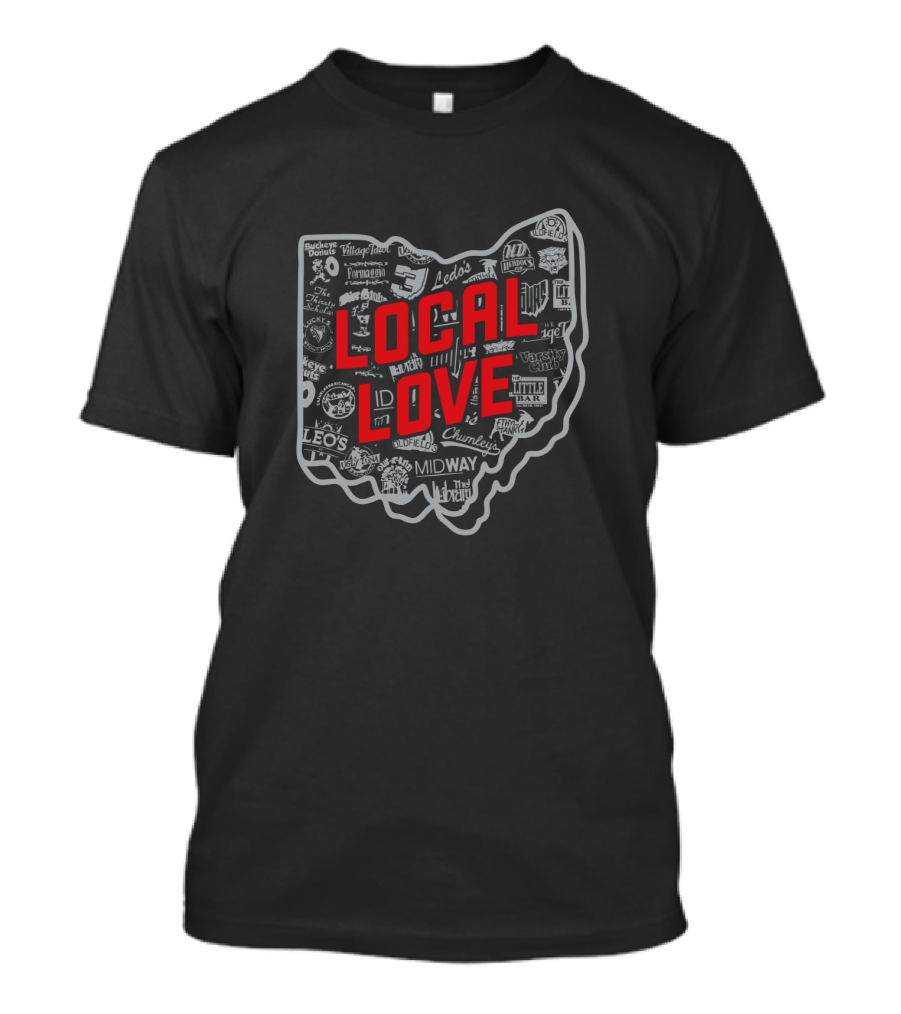 Local Love Ohio Iconic Places And Brands T-Shirt
