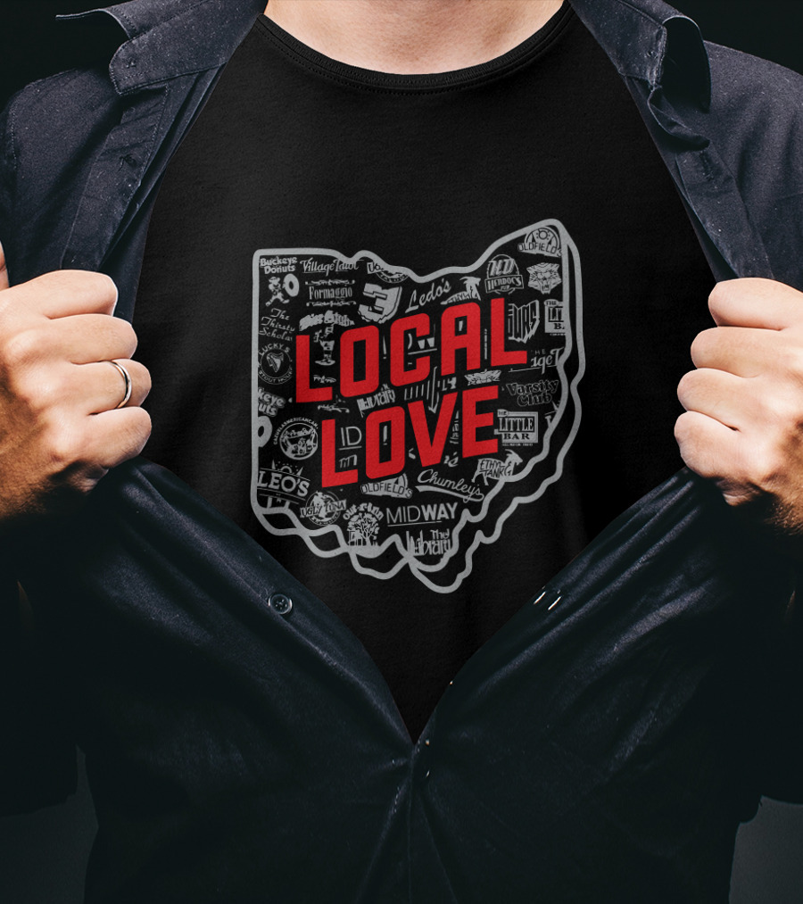 Local Love Ohio Iconic Places And Brands T-Shirt
