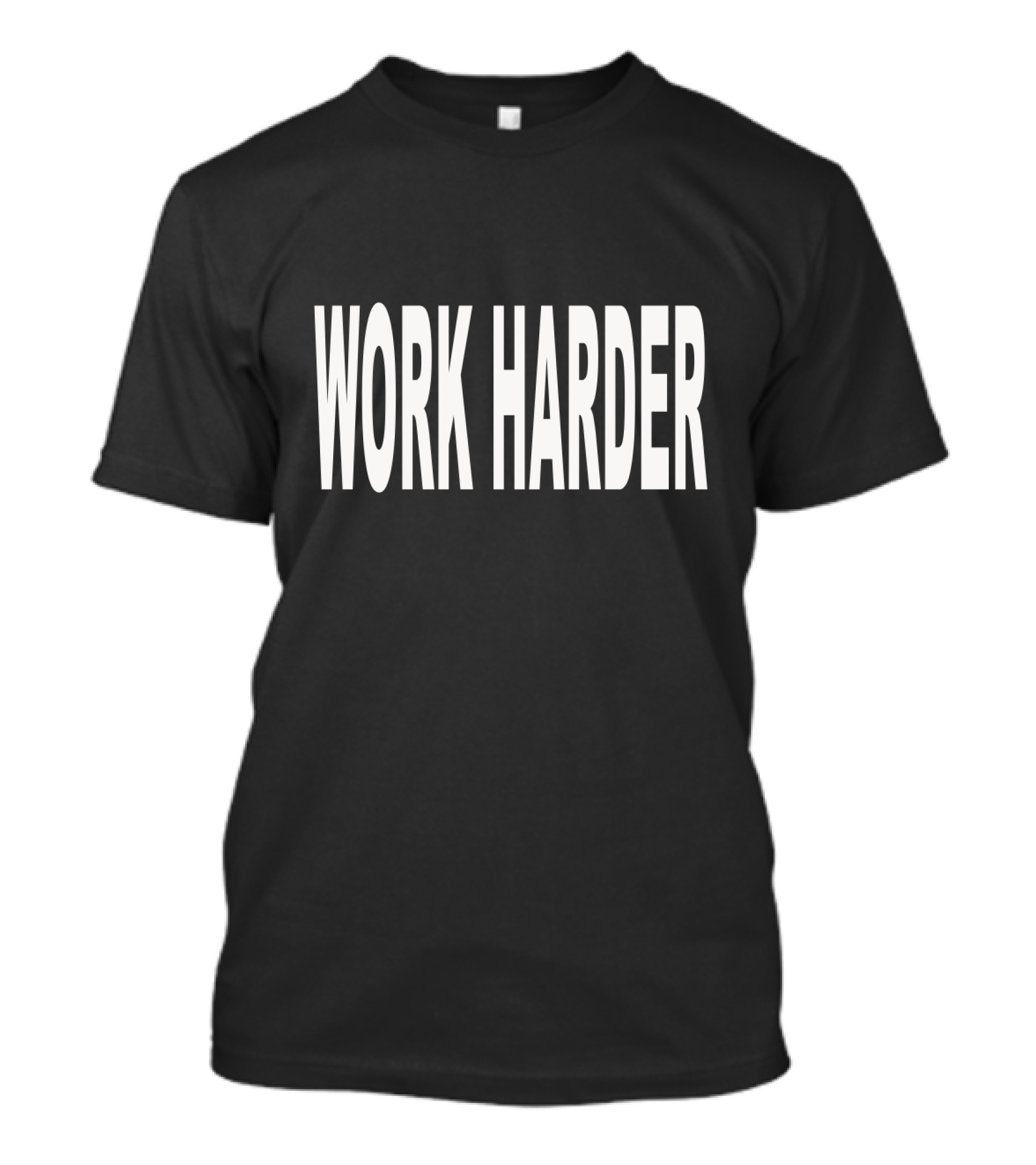 Casey Neistat Work Harder Motivational Bold Lettering T-Shirt