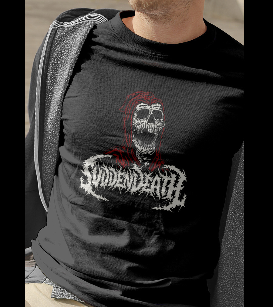 Svdden Death Skull Hooded Figure Logo Merch T-Shirt