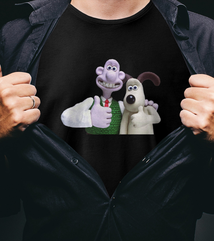 Wallace And Gromit Thumbs Up Duo T-Shirt