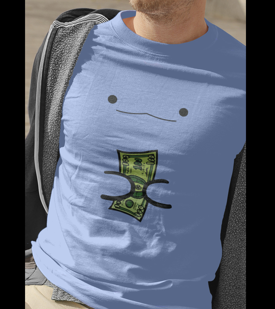Turkey By ZHC Smiling Cartoon Creature Holding Money T-Shirt