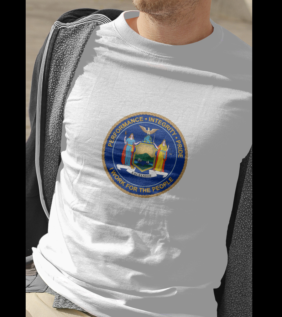 Performance Integrity Pride I Work For The People Andrew Cuomo White T-Shirt